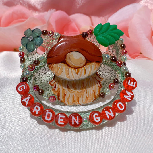 Garden Gnome Painted Pacifier